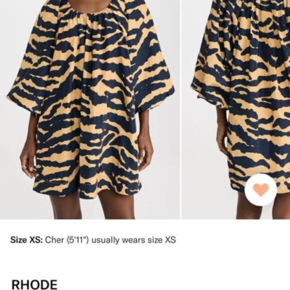 Rhode Alina Tiger Print Dress - Picture 2 of 5
